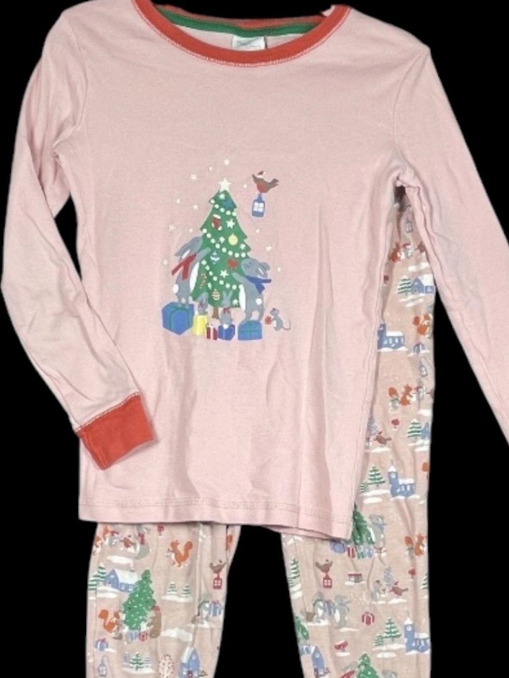 Mini Bowden Pink Holiday Tree Pajama Set NEW! 6Y 116cm